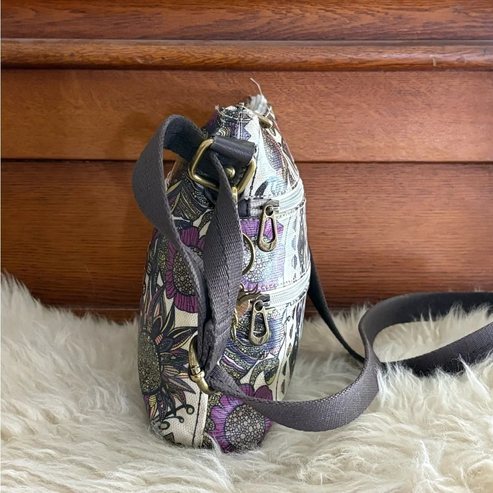 Sakroots ‘Sky Spirit Desert Owl’ Artist Circle Coated Canvas Crossbody Bag